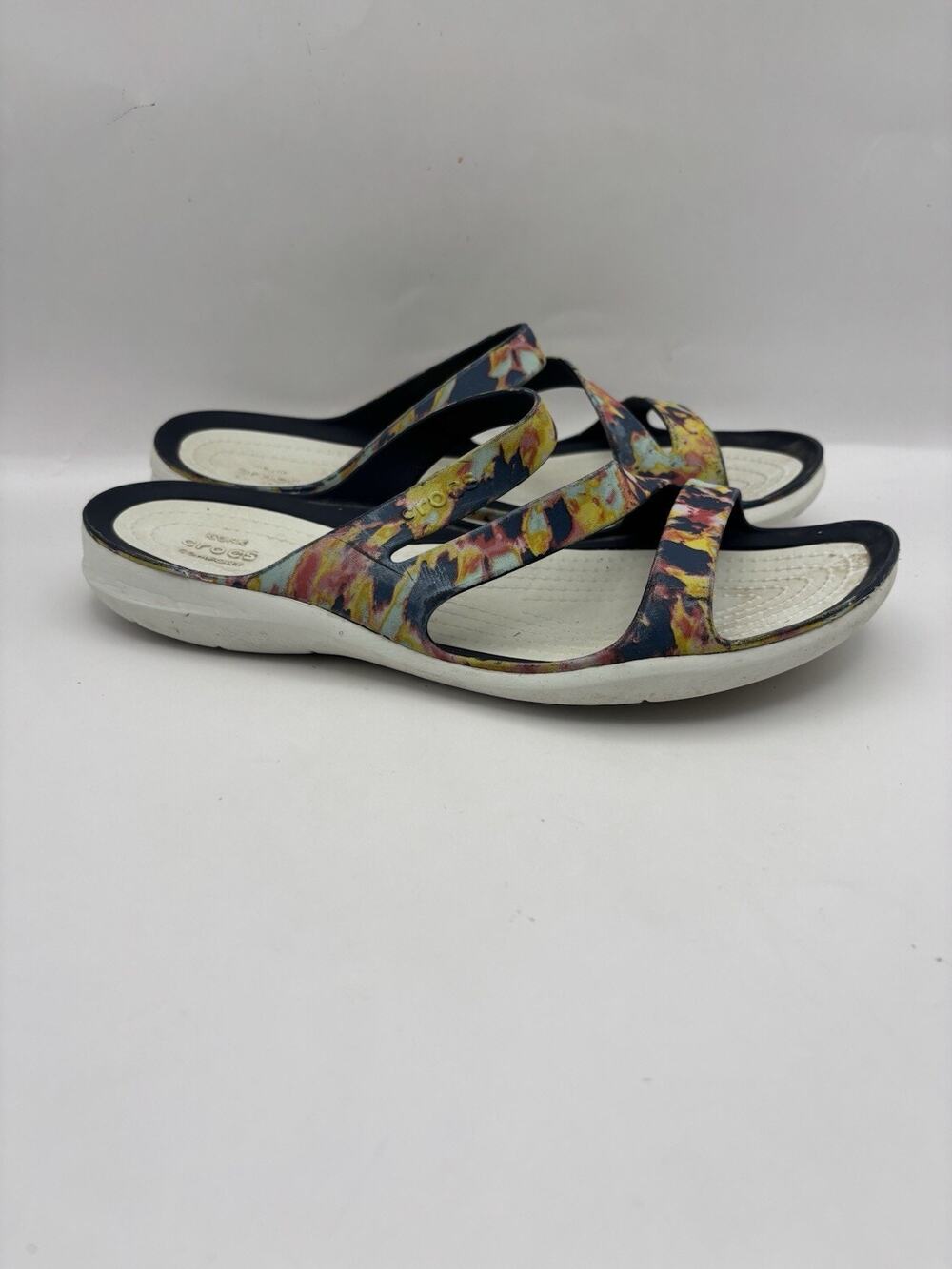 Crocs Swiftwater Tie Dye Mania Sandals Women Size 8